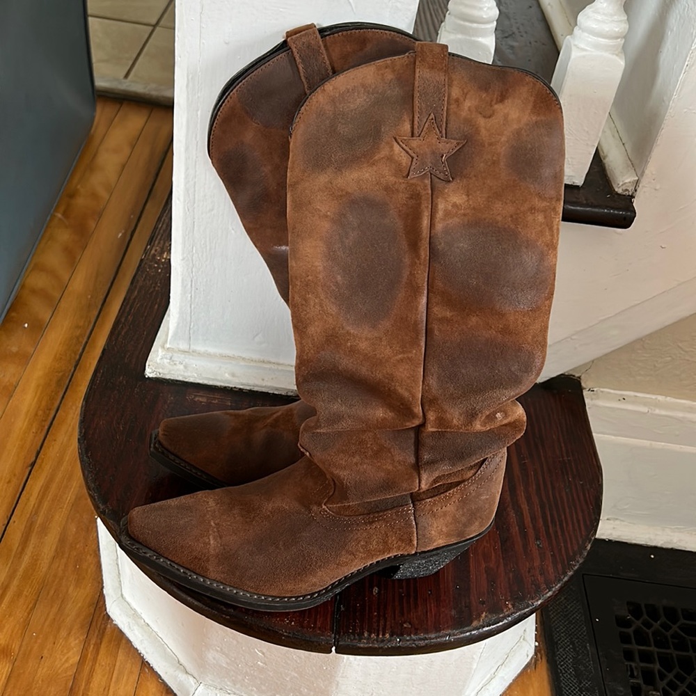 Dingo Western Suede Slouch boots style D17572